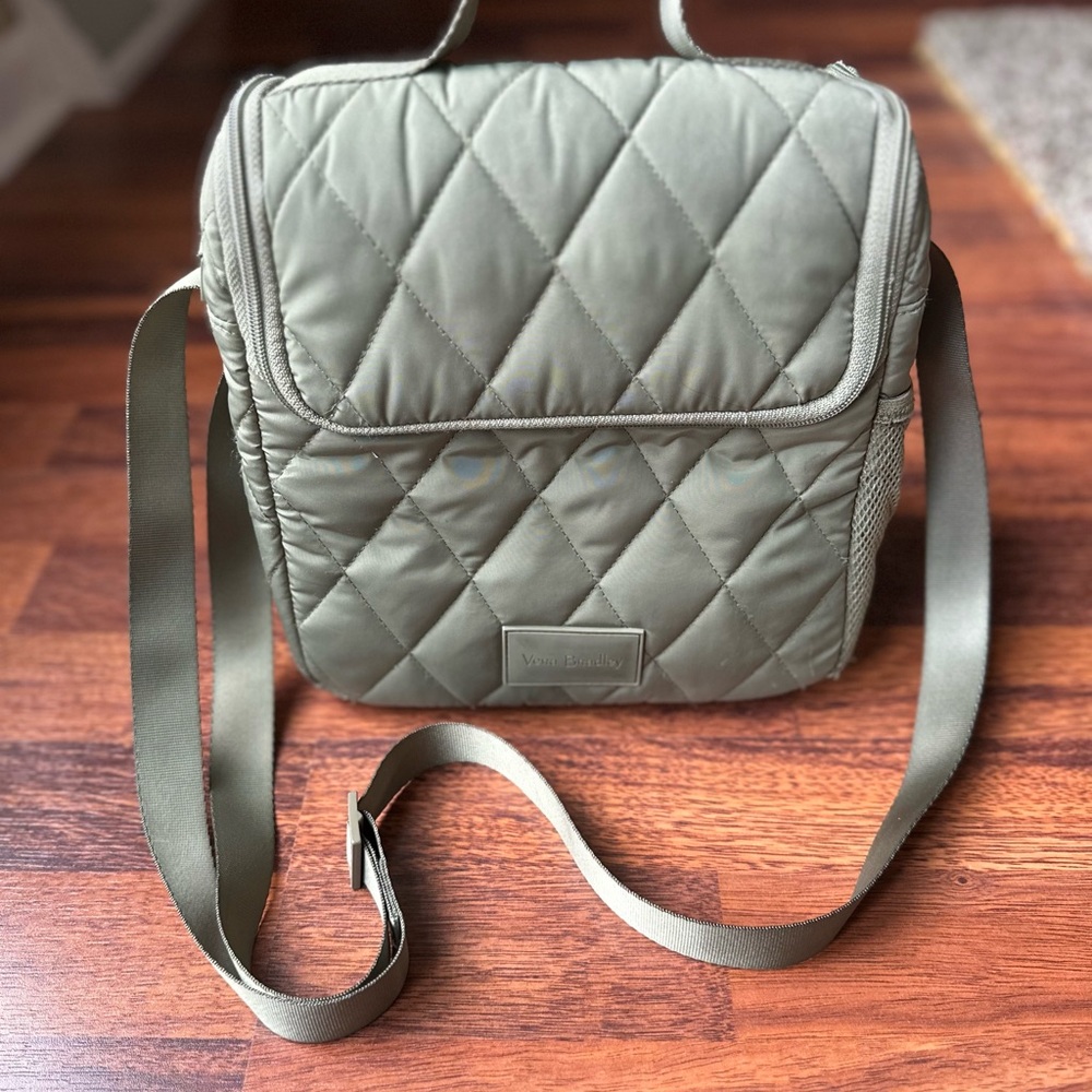 Vera Bradley Quilted Sage Green Lunchbox